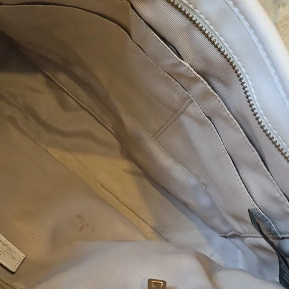 Lauren Ralph Lauren Vintage White/Tan Straw-like Shoulder Bag - Picture 13 of 16